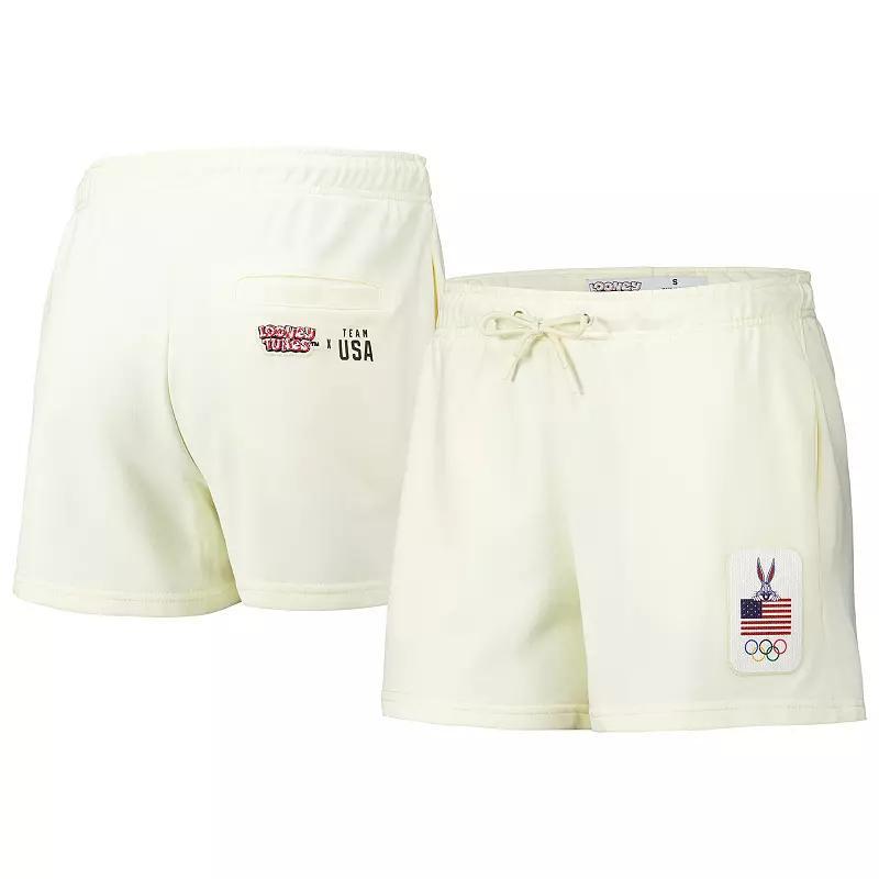 Womens Freeze Max Cream Team USA Looney Tunes Fleece Club Shorts Product Image