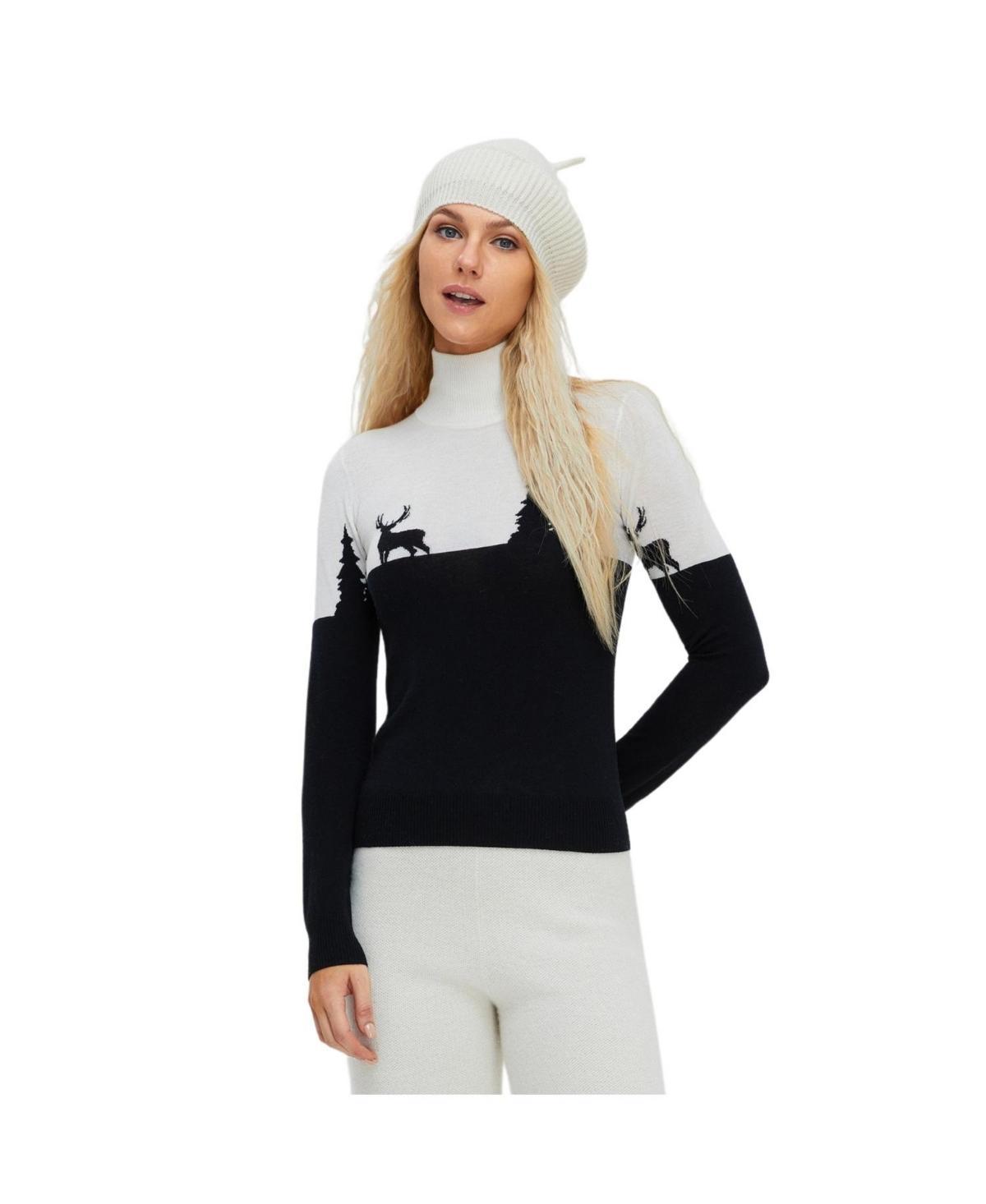 Bellemere Womens Merino Deer & Tree Sweater Product Image