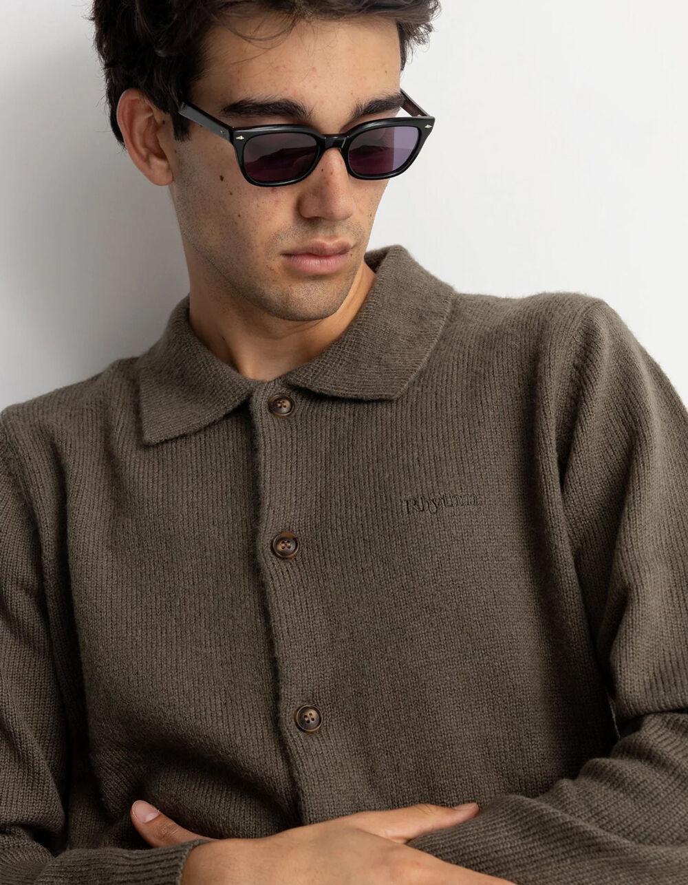 RHYTHM Mohair Mens Long Sleeve Button Up Shirt Product Image