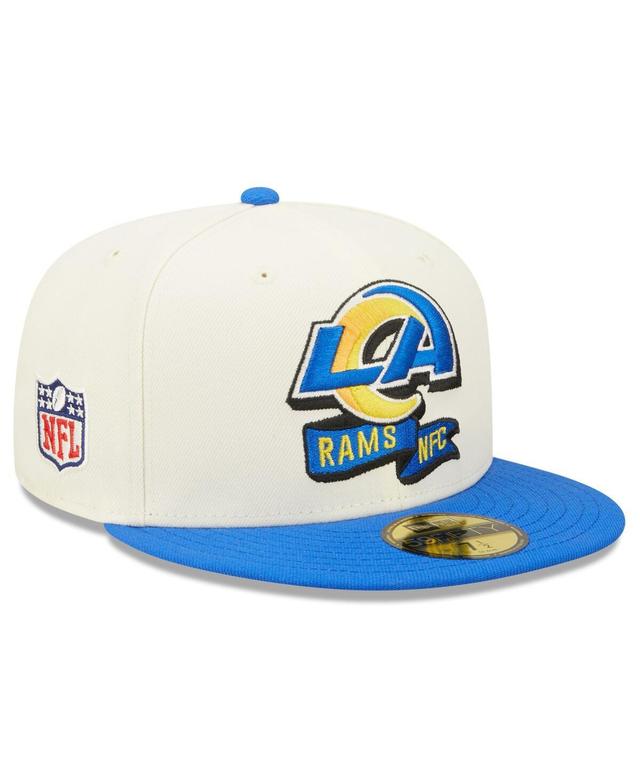 Mens New Era Cream Los Angeles Rams 2022 Sideline 59FIFTY Fitted Hat - Cream Product Image