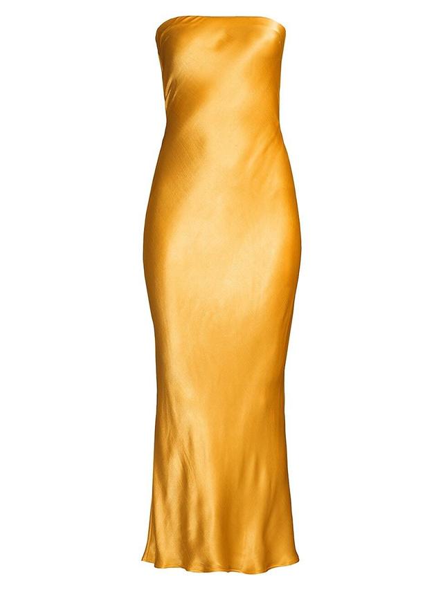 Womens Moon Dance Satin Strapless Maxi Dress Product Image