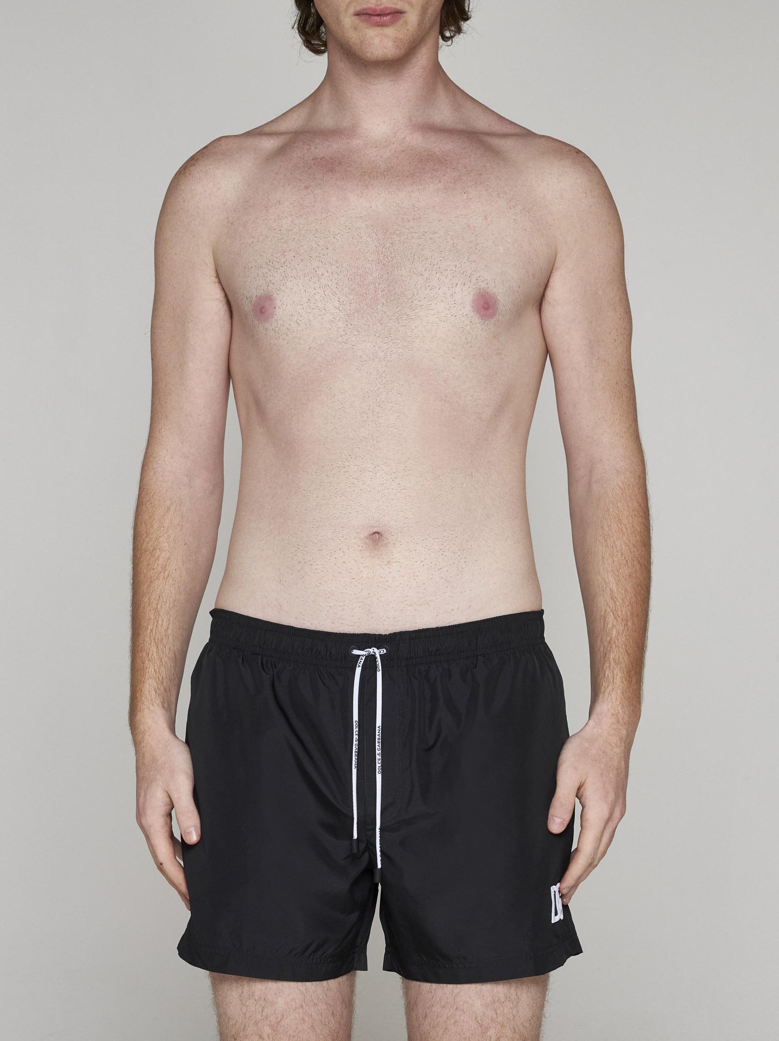 Dg Logo Swim Shorts In Black Product Image