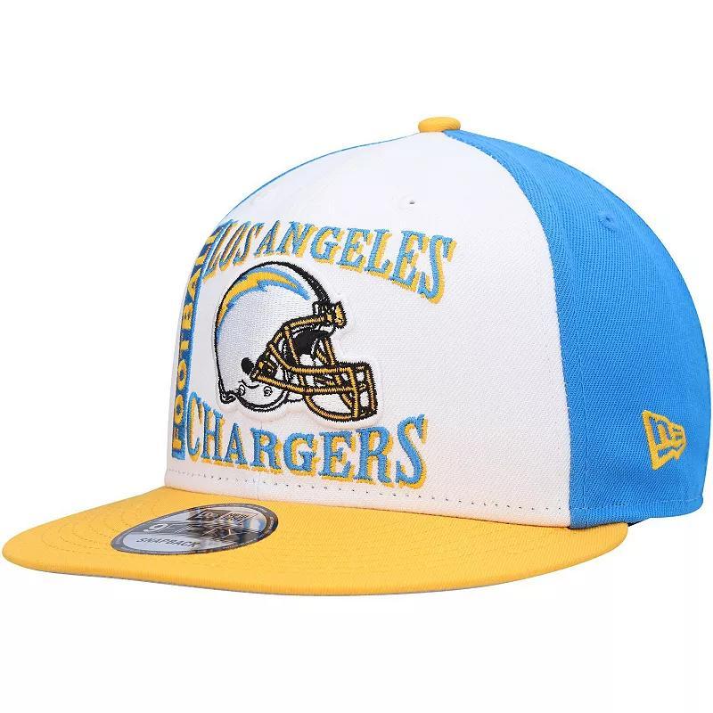 Mens New Era White Los Angeles Chargers Retro Sport 9Fifty Snapback Hat - White Product Image