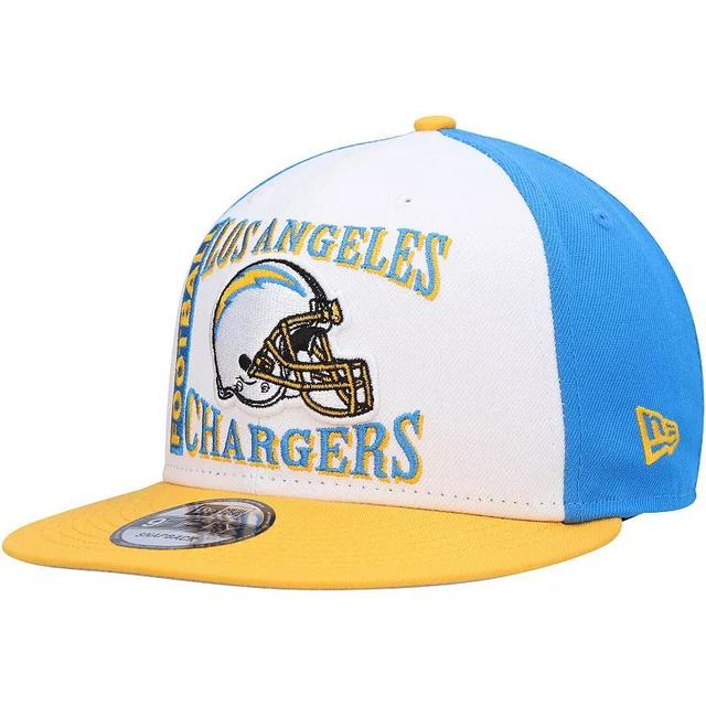 Mens New Era White Los Angeles Chargers Retro Sport 9Fifty Snapback Hat - White Product Image