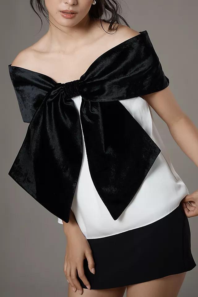 Mare Mare Colorblock Off-The-Shoulder Bow Top Product Image