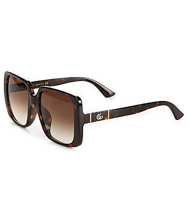 Gucci Womens 56mm Rectangular Sunglasses Product Image