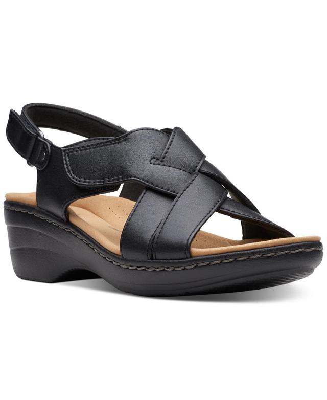 Clarks Womens Merliah Echo Slip-On Slingback Wedge Sandals Product Image