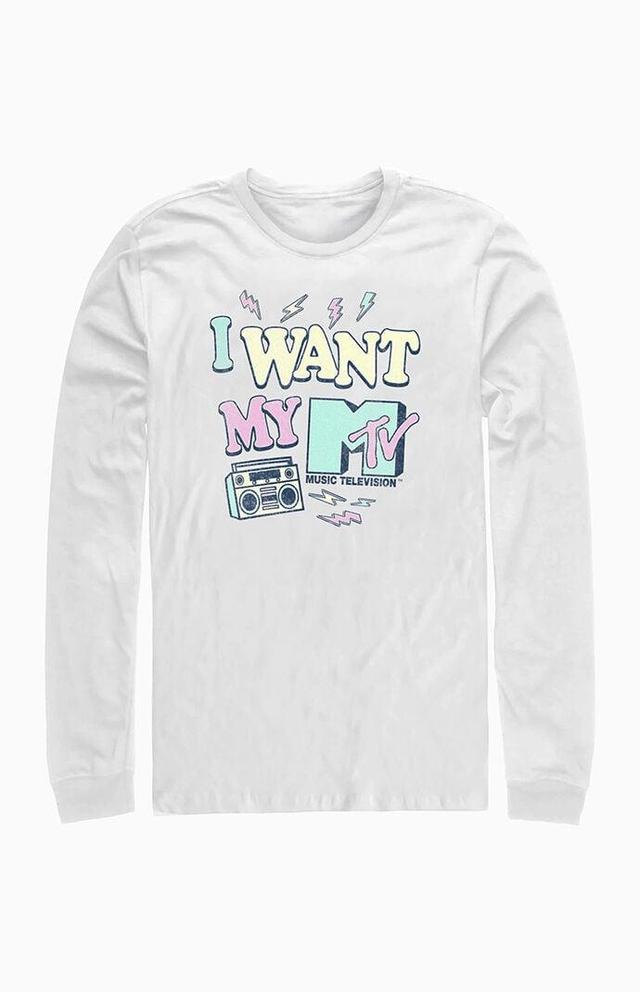 Mens I Want My MTV Graphic Tee White Product Image