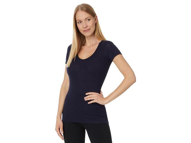 Icebreaker Siren Short Sleeve Sweetheart (Midnight Navy) Women's Clothing Product Image