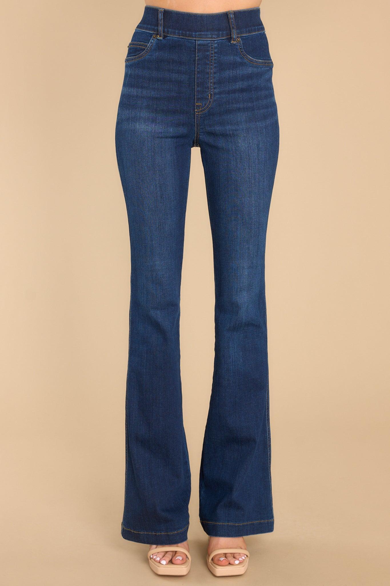 Spanx Midnight Shade Flare Jeans Blue Product Image