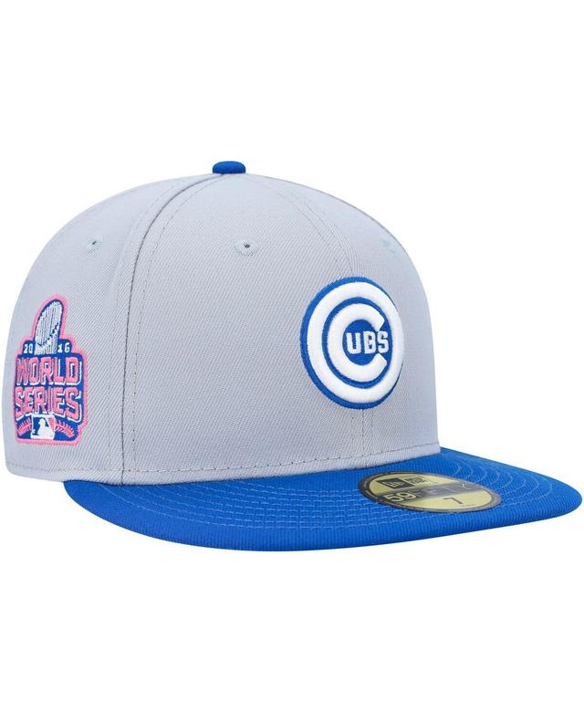 Mens New Era Gray Chicago Cubs Dolphin 59FIFTY Fitted Hat - Gray Product Image