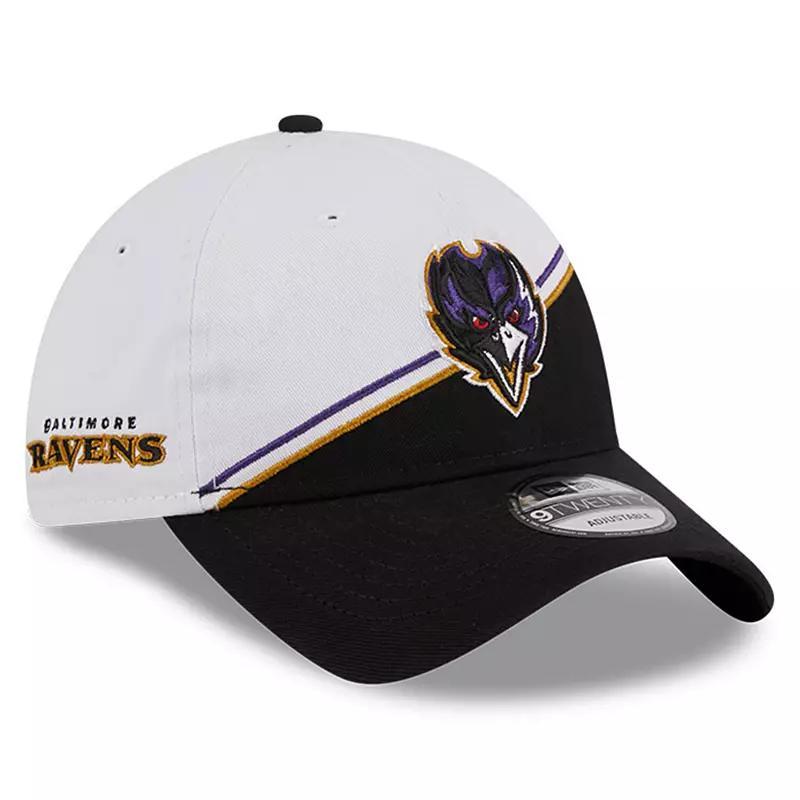 Mens New Era /Black Baltimore Ravens 2023 Sideline 9TWENTY Adjustable Hat Product Image