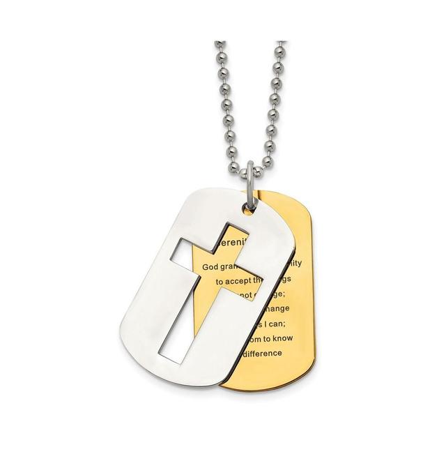 Mens Gentlemens Classics(tm) Gold Plated Serenity Prayer Necklace Product Image