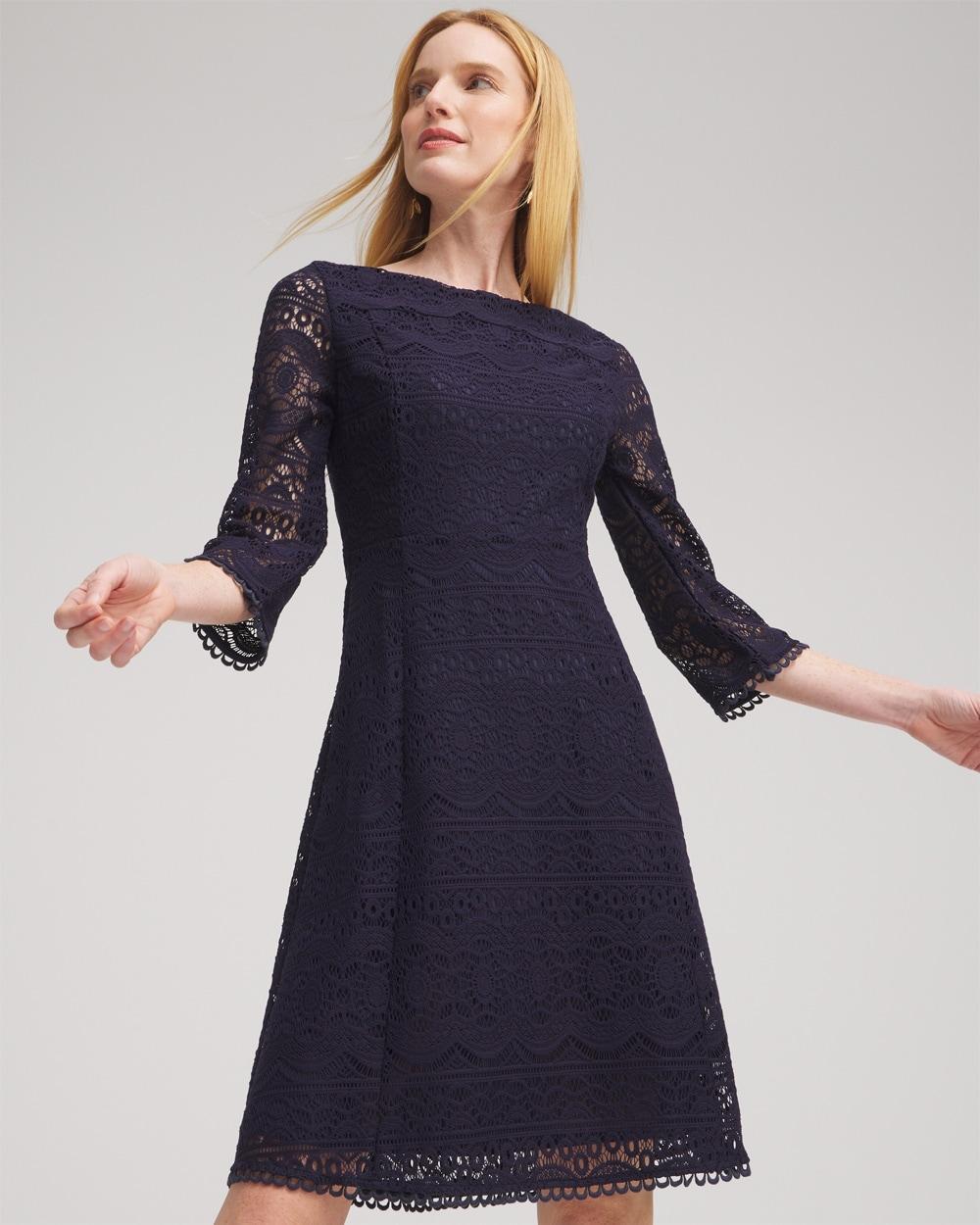 Lace Fit & Flare Dress Product Image