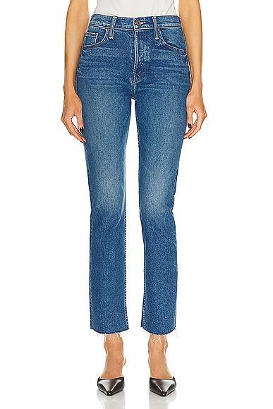 MOTHER The Tomcat Frayed High Waist Ankle Straight Leg Jeans Product Image