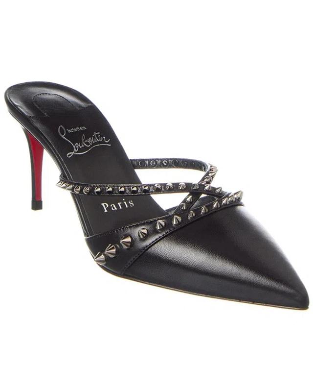 CHRISTIAN LOUBOUTIN Tatoosh Spikes 70 Leather Mule In Black Product Image