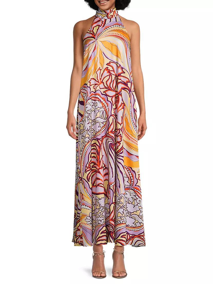 Ziggy Floral Halter Maxi Dress Product Image