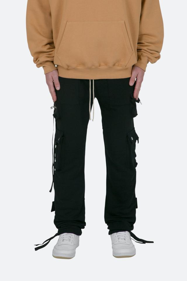 Multi Pocket Cargo Sweatpants - Black Male Product Image