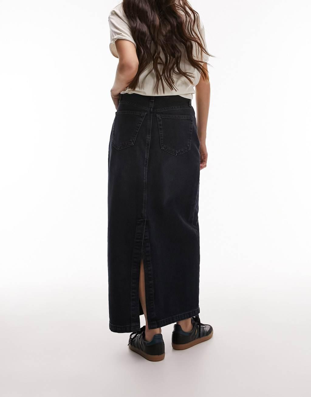 Topshop denim midi skirt Product Image