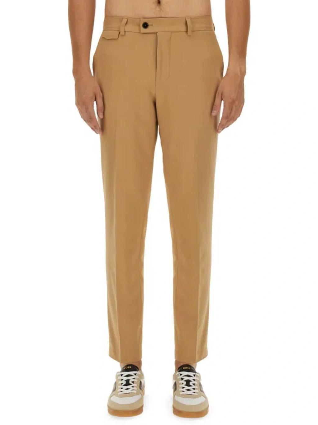 HUGO BOSS Regular Fit Pants In Beige Product Image