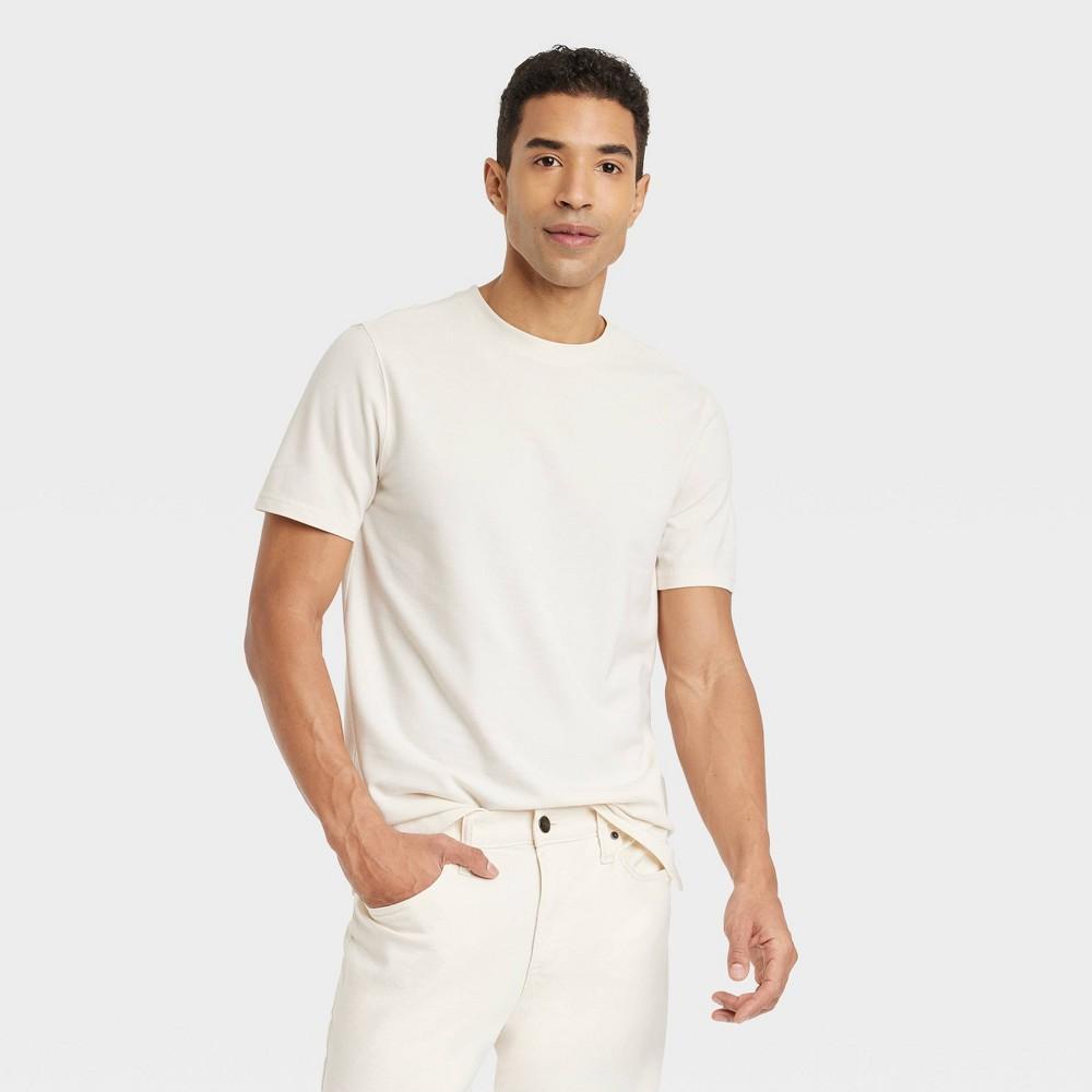 Mens Regular Fit Pique T-Shirt - Goodfellow & Co Beige XL Product Image