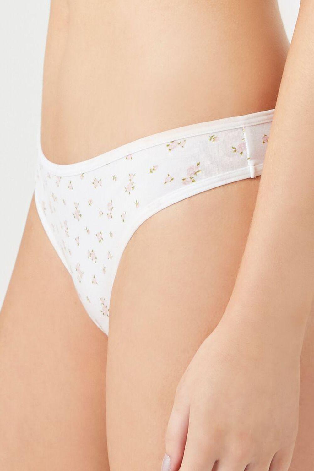 Floral Print Low-Rise Thong Panties | Forever 21 Product Image