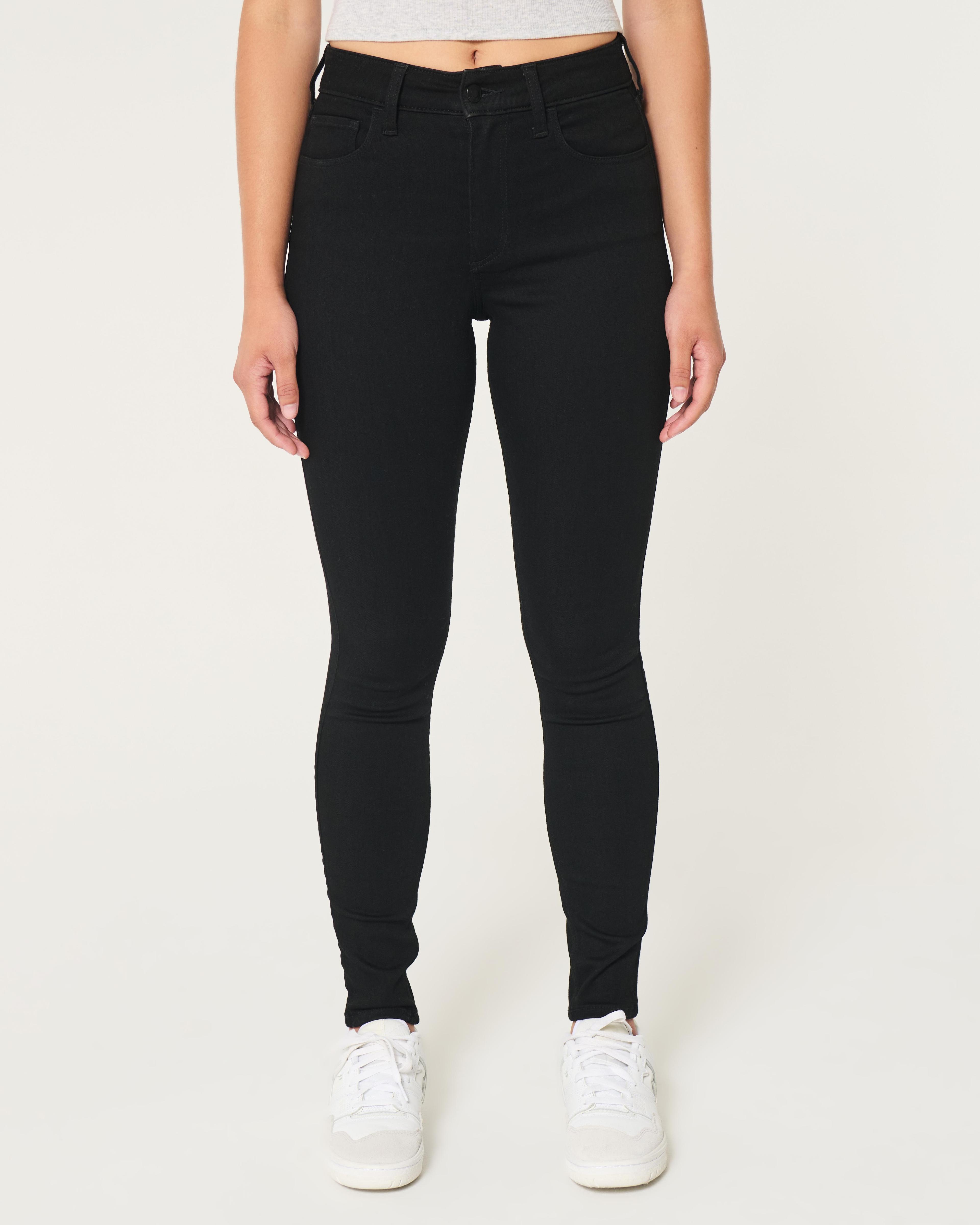 Curvy High-Rise Black Super Skinny Jeans Product Image