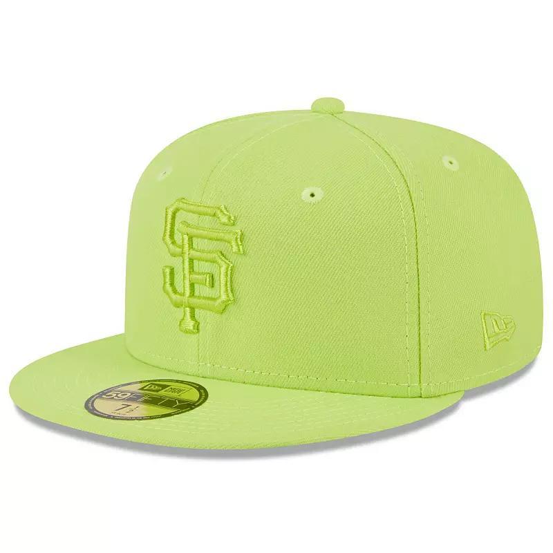 Mens New Era Neon Green San Francisco Giants 2023 Spring Color Basic 59FIFTY Fitted Hat Product Image