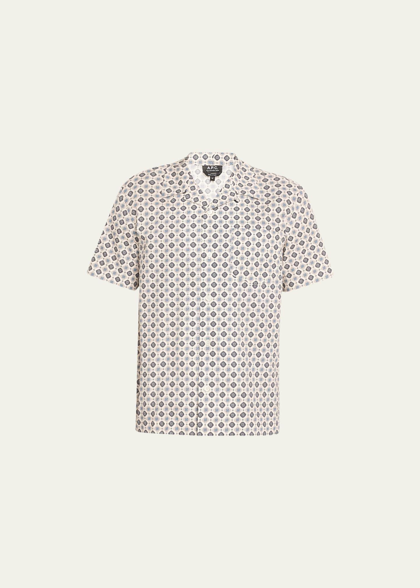 Mens Lloyd Allover Medallion Camp Shirt Product Image