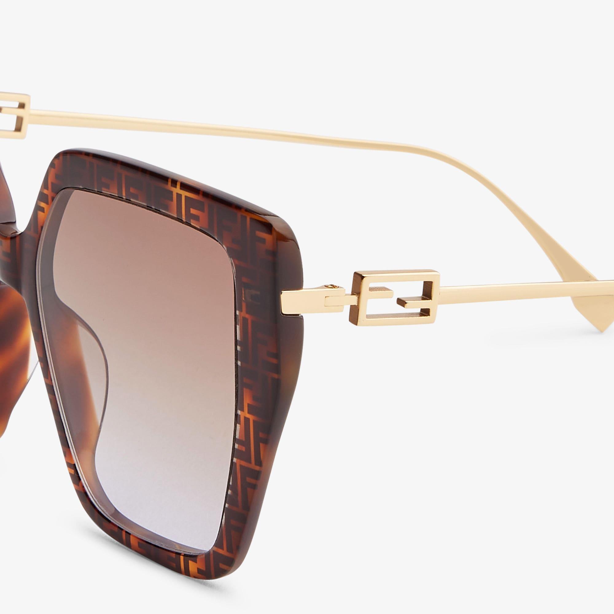 BaguetteFF Havana acetate and metal sunglasses Product Image