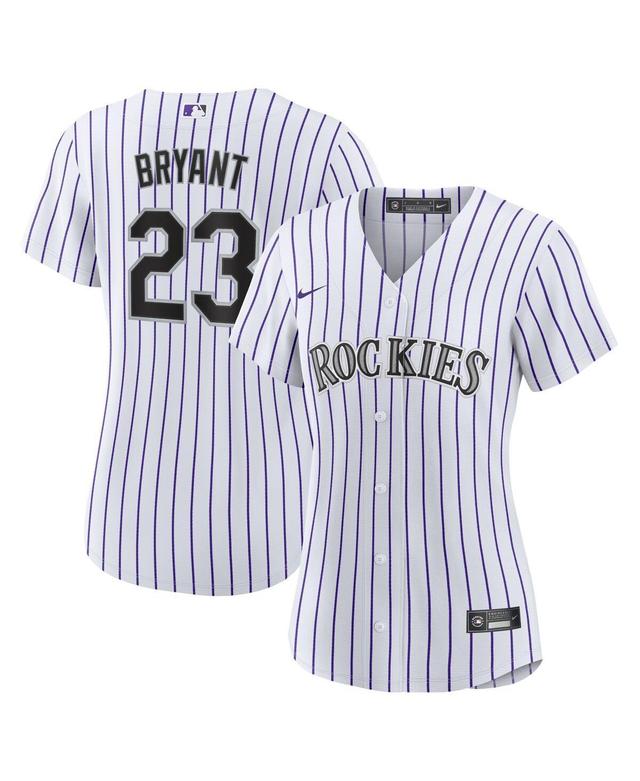 Womens Nike Kris Bryant White, Purple Colorado Rockies Replica Player Jersey - White, Purple Product Image