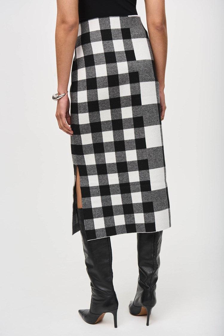 Plaid Jacquard Knit Skirt Product Image