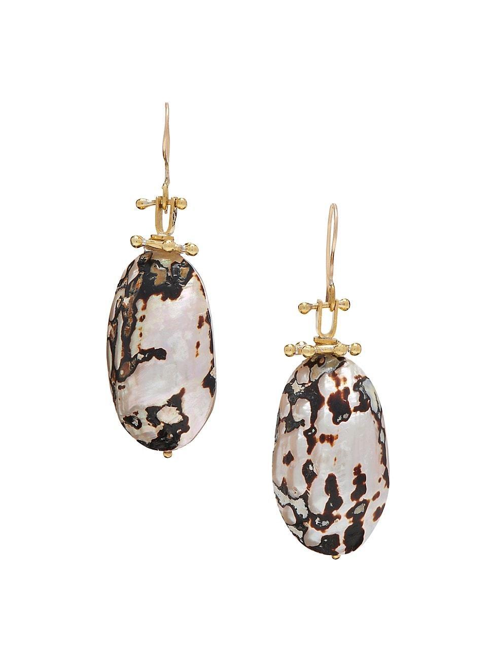 Womens Silayah Goldtone & Shell Drop Earrings Product Image