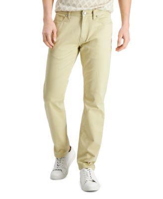 Alfani Mens Five-Pocket Straight-Fit Twill Pants, Created for Macys Product Image