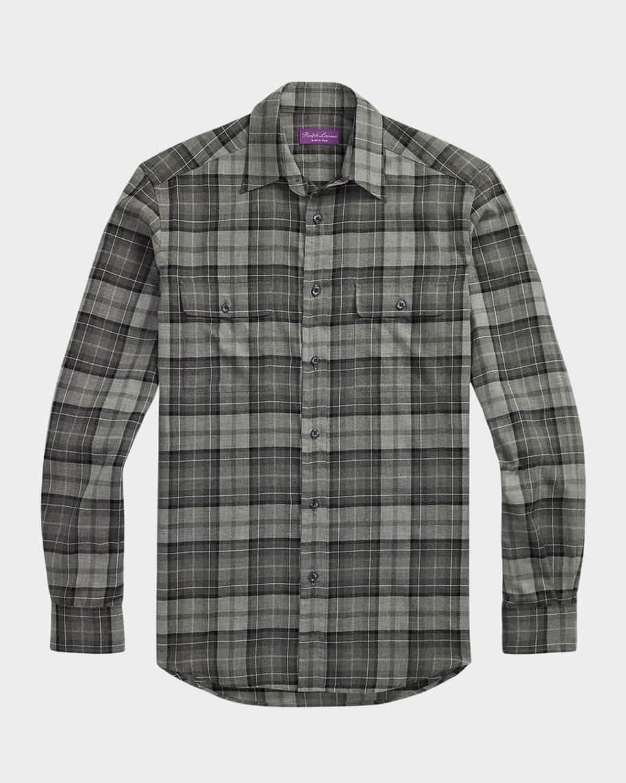 Men's Plaid Twill Shirt Product Image