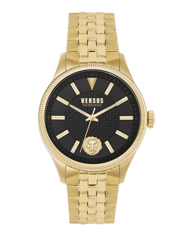 Versus Versace Mens Colonne Ip Yellow Gold Stainless Steel Watch 45MM Product Image