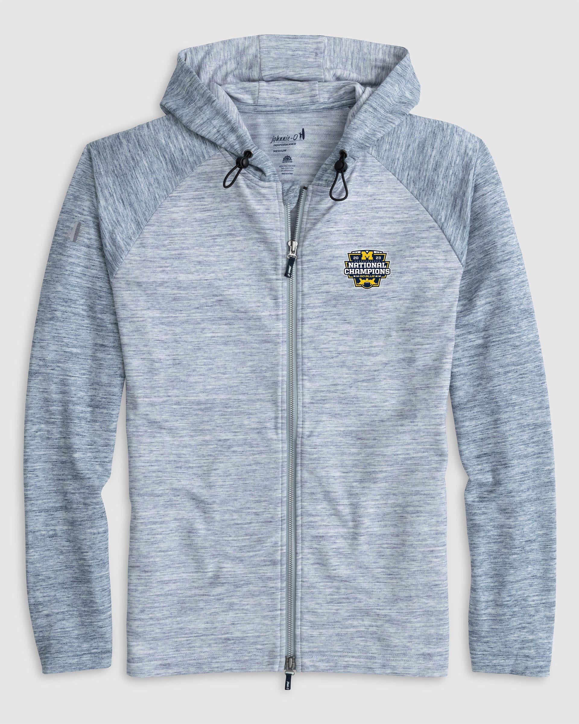 Michigan Daniel Performance Full Zip Hoodie - 2023 CFP Champions Logo Male Product Image