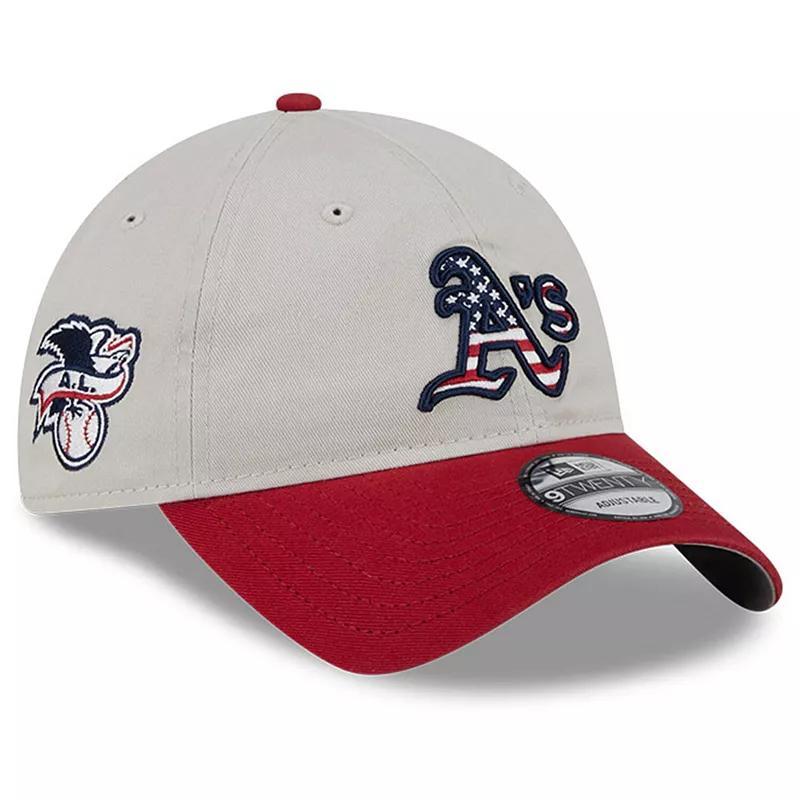 New Era Mens Red Oakland Athletics 2024 Fourth of July 9TWENTY Adjustable Hat Product Image