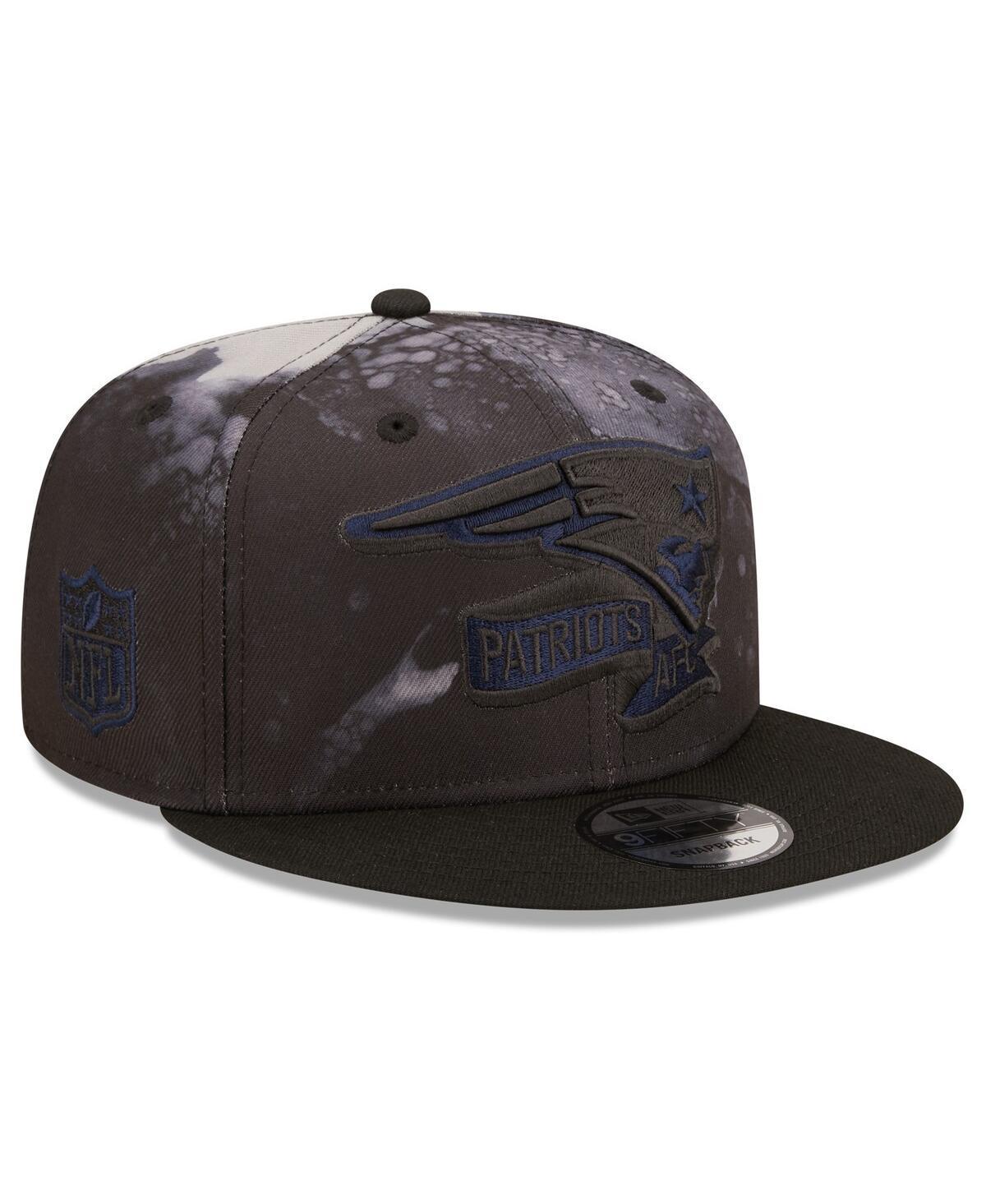 Mens New Era Black New England Patriots Ink Dye 2022 Sideline 9FIFTY Snapback Hat Product Image