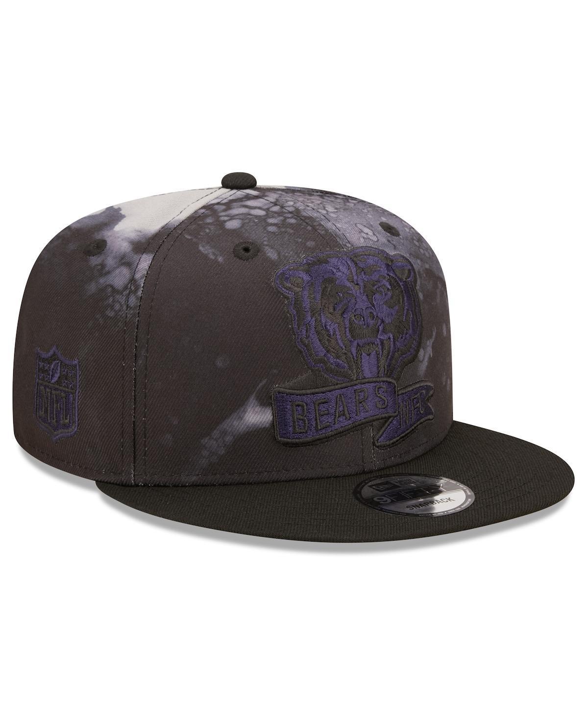 Mens New Era Black Chicago Bears Ink Dye 2022 Sideline 9FIFTY Snapback Hat Product Image