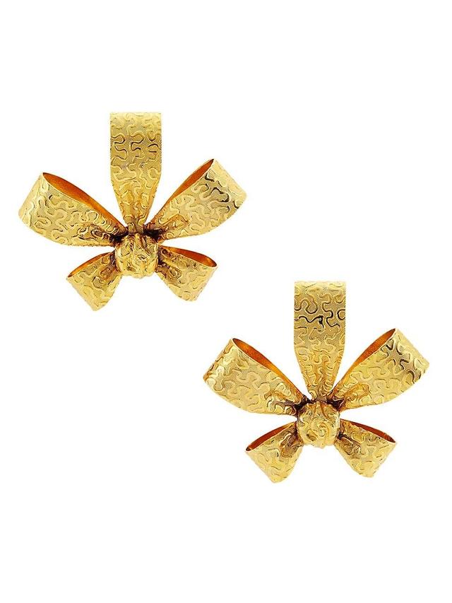 Womens Holland 18K-Gold-Plated Flower Earrings Product Image