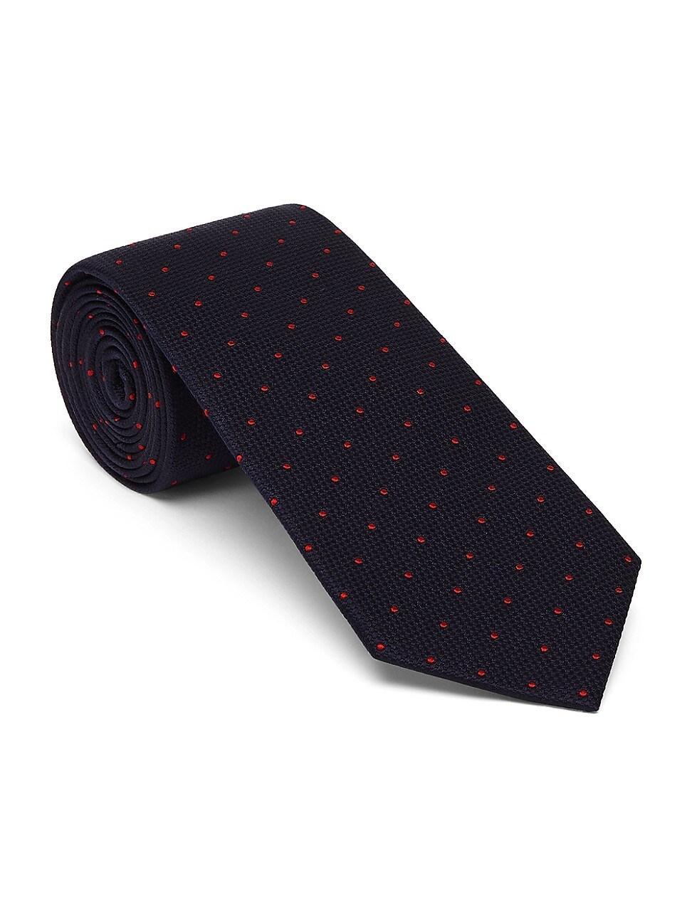 Mens Spotted Silk Tie Product Image