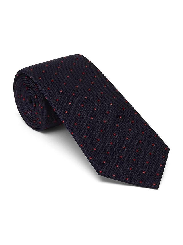 Mens Spotted Silk Tie Product Image