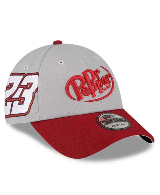 Mens New Era Gray Bubba Wallace 9FORTY Dr. Pepper Big Number Snapback Adjustable Hat - Gray Product Image