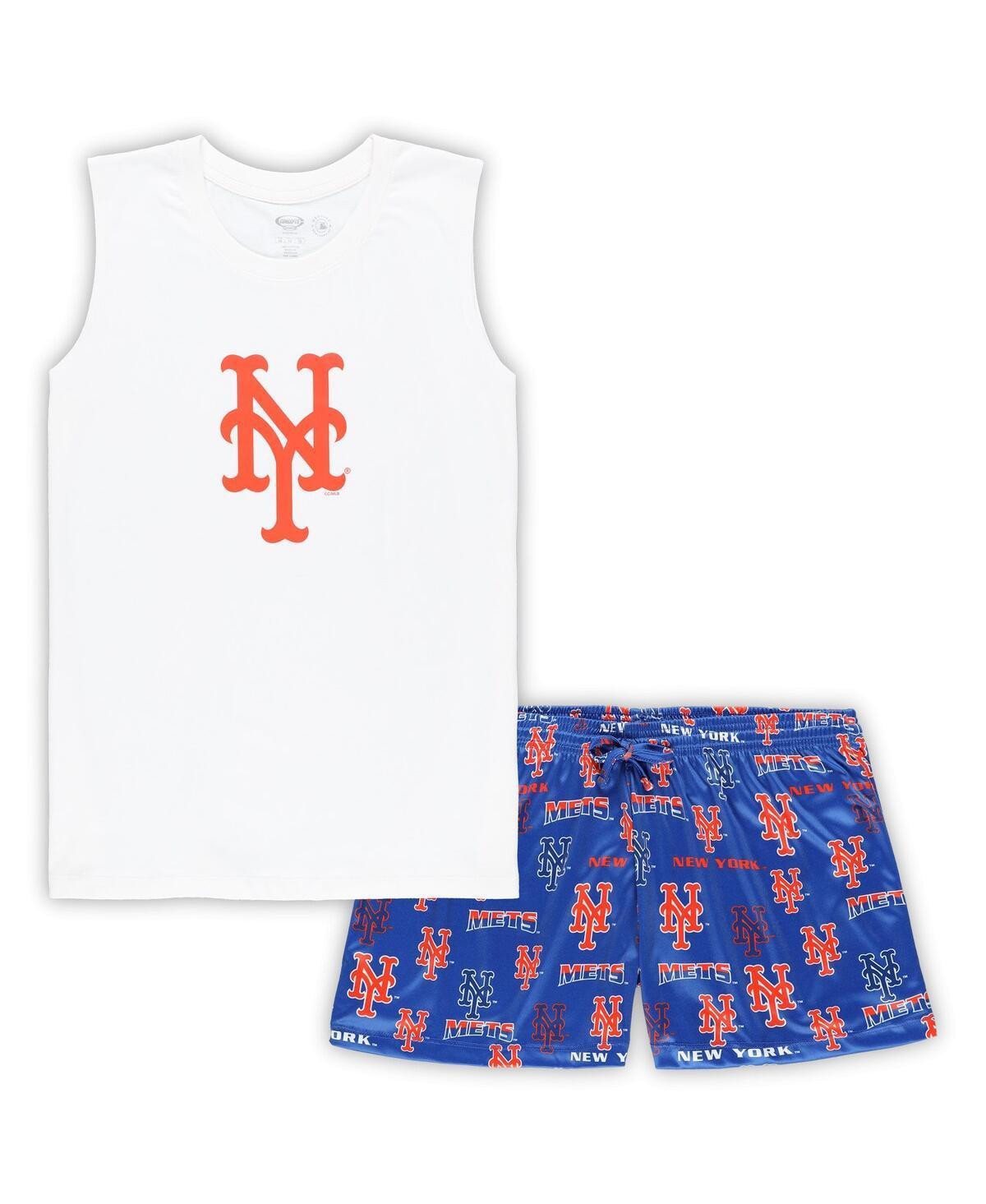 Womens Concepts Sport /Royal New York Mets Plus Size Tank Top & Shorts Sleep Set Product Image