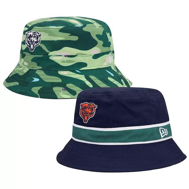 Mens New Era /Camo Chicago Bears Reversible Bucket Hat Blue Product Image