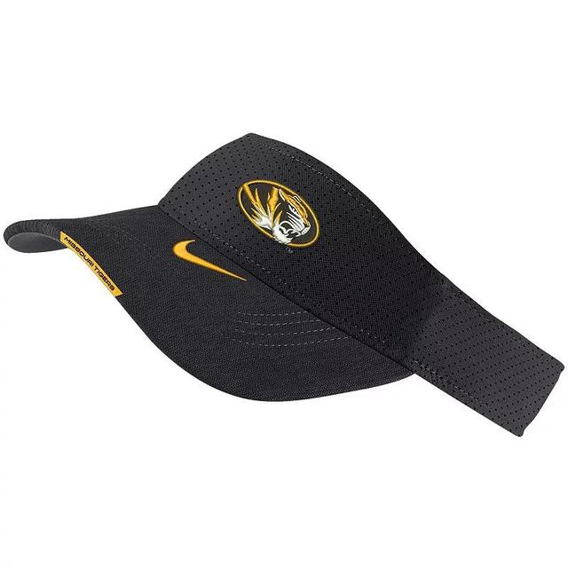 Mens Nike Black Missouri Tigers 2023 Sideline Performance Adjustable Visor Product Image