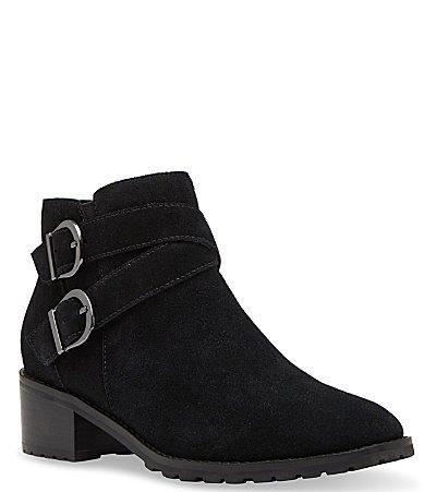 Blondo Sway Waterproof Suede Buckle Detail Booties Product Image