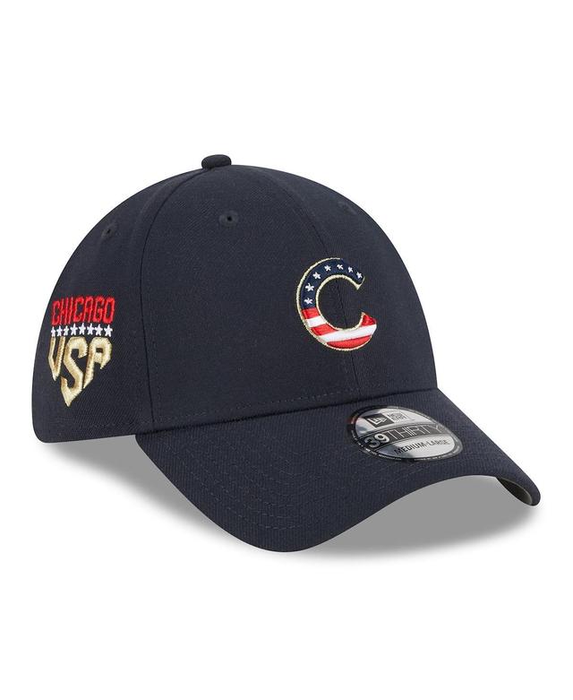 Mens New Era Navy Chicago Cubs 2023 Fourth of July 39THIRTY Flex Fit Hat Product Image