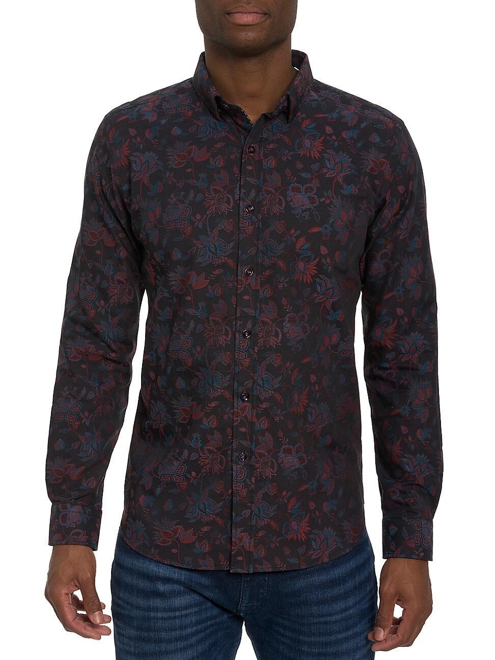 Mens Berkane Floral Button-Front Shirt Product Image